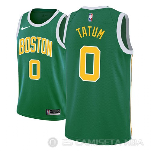 Camiseta Jayson Tatum #0 Boston Celtics Earned 2018-19 Verde - Haga un click en la imagen para cerrar